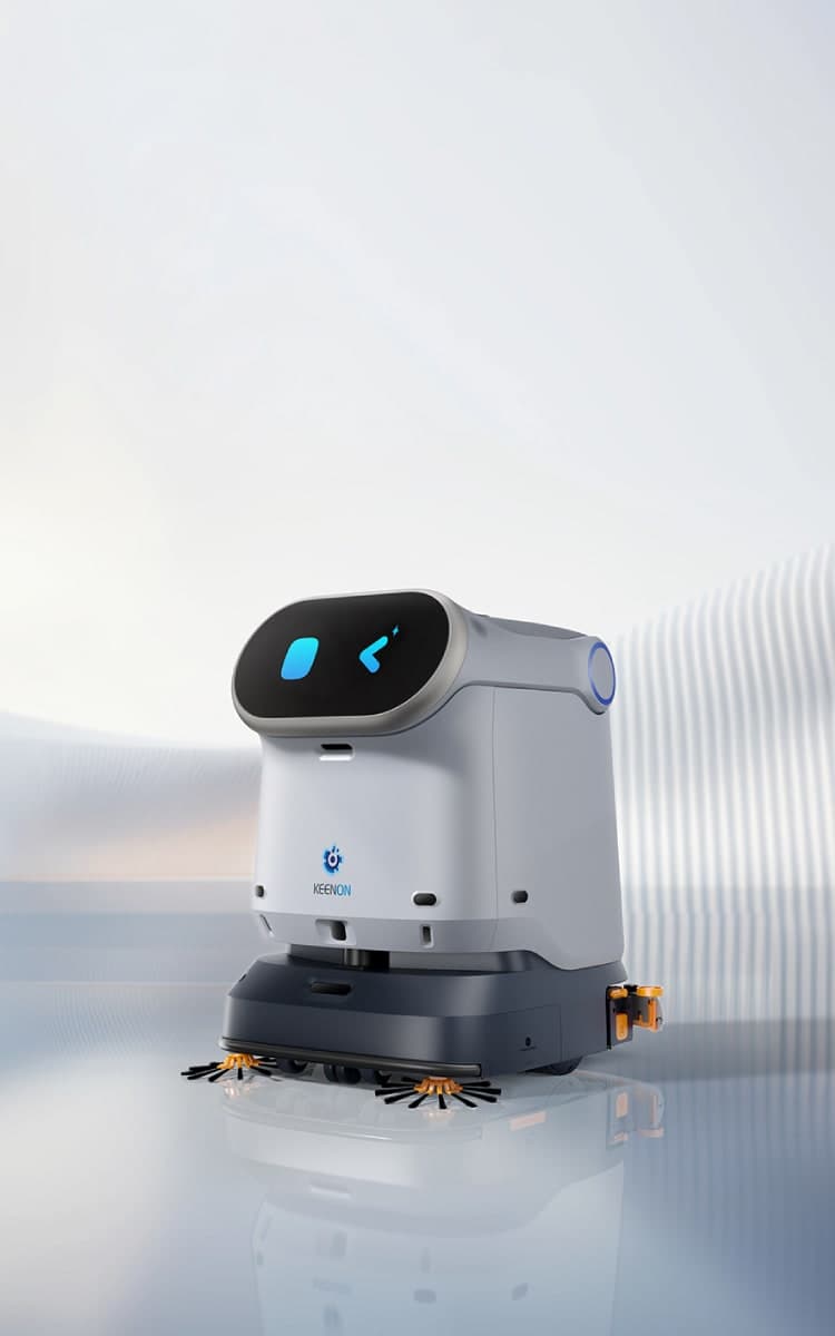 KEENON C40 koristusrobot heledas interjööris